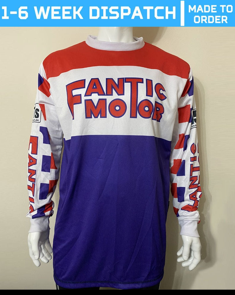 Motocross MX Trials Off-Road BMX MTB Jersey Top - Fantic Purple