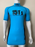 Compression Base Layer Top Short Sleeve - Blue - MADE TO ORDER