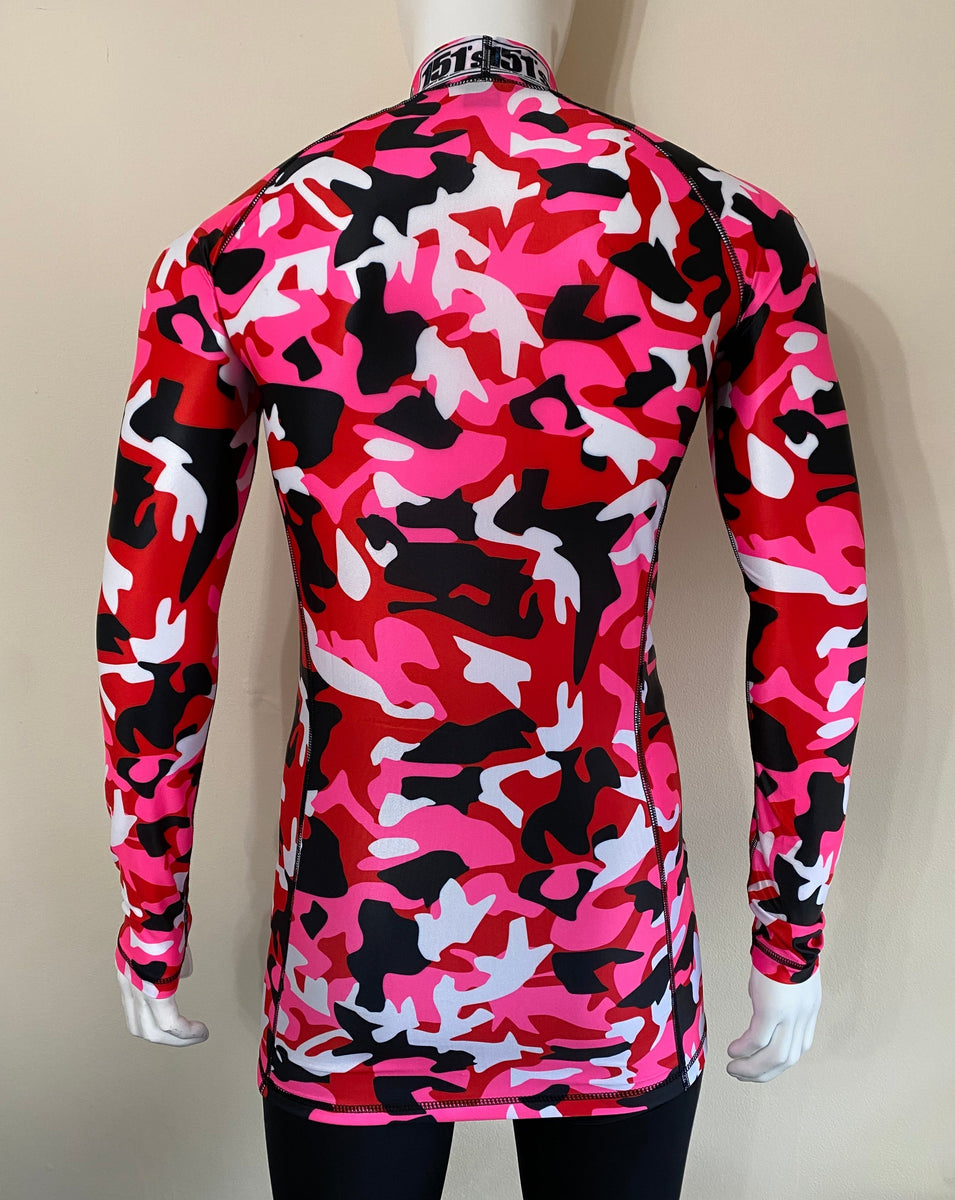151s Kids Compression Base Layer Top - Pink Camo