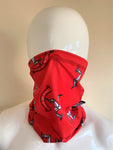 Snood Face Mask Neck Warmer - Isle Of Man Red