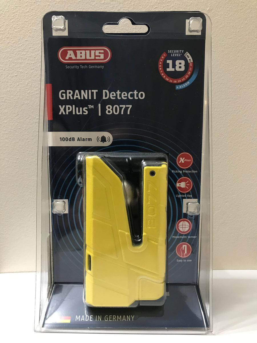 Disc Lock Abus With Alarm Granit Detecto X-Plus 8077 Yellow Level 19 S