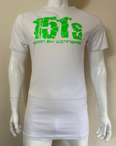 T-Shirt Ice Breaker Drop Tail Style - White With Green Logo