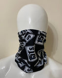 Snood Face Mask Neck Warmer - Black Logo