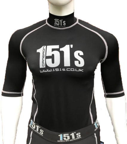 Kids Compression Base Layer Top Short Sleeve Black MADE TO ORDER 4-6 WEEKS DISPATCH