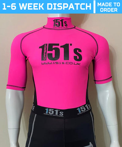 Compression Base Layer Top Short Sleeve - Pink - MADE TO ORDER