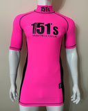 Compression Base Layer Top Short Sleeve - Pink - MADE TO ORDER
