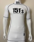 Compression Base Layer Top Short Sleeve - White - MADE TO ORDER