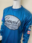 Motocross MX Trials Off-Road BMX MTB Jersey Top - Greeves Blue Replica