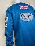 Motocross MX Trials Off-Road BMX MTB Jersey Top - Greeves Blue Replica