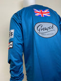 Motocross MX Trials Off-Road BMX MTB Jersey Top - Greeves Blue Replica