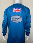 Motocross MX Trials Off-Road BMX MTB Jersey Top - Greeves Blue Replica