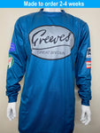 Motocross MX Trials Off-Road BMX MTB Jersey Top - Greeves Blue Replica