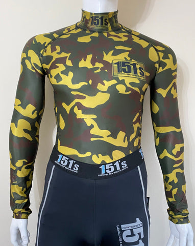 Kids Compression Base Layer Top - Green Camo
