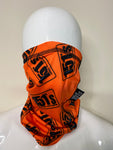 Snood Face Mask Neck Warmer - Orange Logo