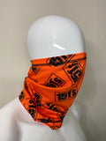 Snood Face Mask Neck Warmer - Orange Logo