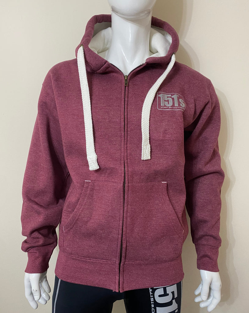 Premium Ultra Soft Zip Hoodie Burgundy - Main Image