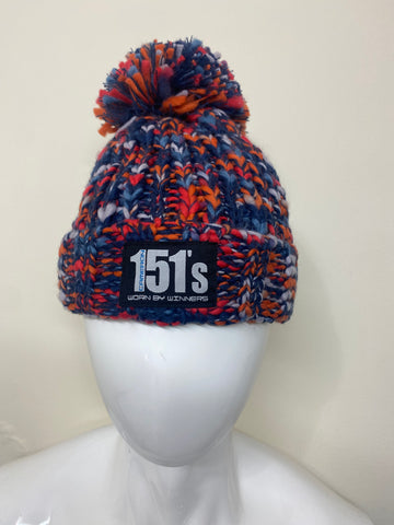 Chunky Fleece Lined Bobble Hat - Red Spritz