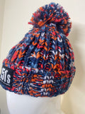 Chunky Fleece Lined Bobble Hat - Red Spritz