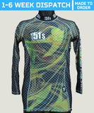 Compression Base Layer Top - Carbon Snake Black Yellow Grey - MADE TO ORDER