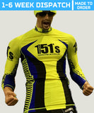 Compression Base Layer Top- Evo Yellow Blue Black - MADE TO ORDER