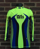 Kids Compression Base Layer Top- Evo Yellow Blue Black - MADE TO ORDER