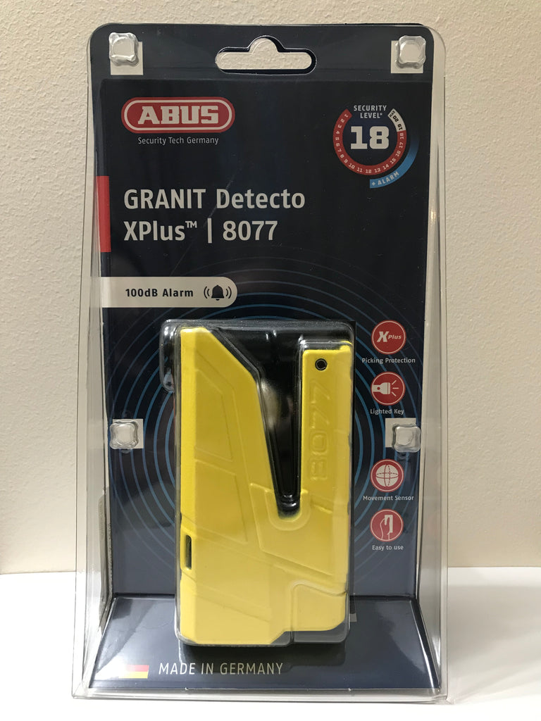 Disc Lock Abus With Alarm Granit Detecto X-Plus 8077 Yellow Level