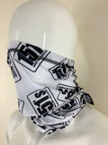 Snood Face Mask Neck Warmer - White Logo