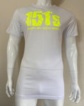 T-Shirt Ice Breaker Drop Tail Style - White With Yellow Logo