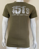 T-Shirt Ice Breaker Drop Tail Style - Khaki With Silver Logo