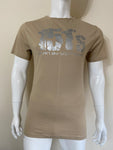 T-Shirt Ice Breaker Drop Tail Style - Beige With Silver Logo