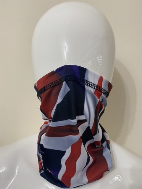 Ruffnek UNION JACK/Team GB Multifunctional Headwear Neck Warmer Tube Snood Cyclemotorbike Face Mask For Men Women Windproof Neck Gaiter For Sport Outdoors