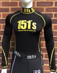 Compression Base Layer Top - Black Yellow