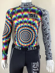 Kids Compression Base Layer Top - Psychedelic Multicoloured